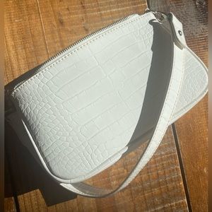 White Faux Leather Small Purse